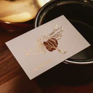 Home premium foiling business card.