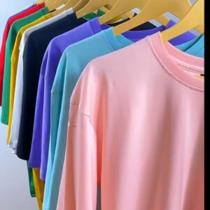 Assorted color round neck T-shirts